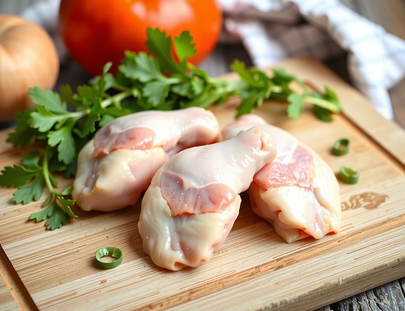 Frisches Hähnchenfleisch ethisch gezüchtet